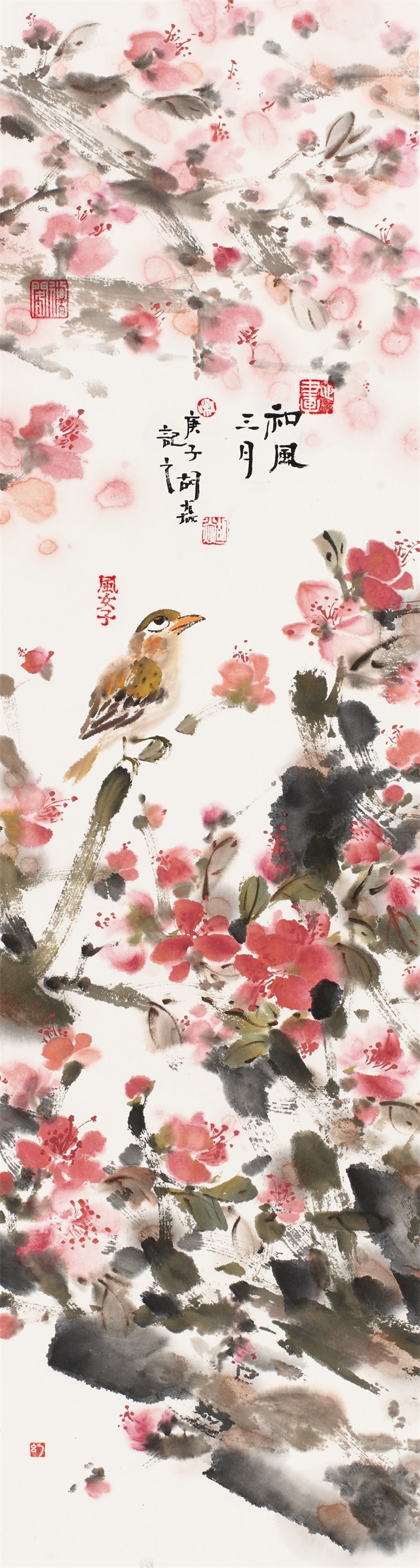 這次四張選的都是春的題材，鴨，鳥(niǎo)，魚(yú)都感受到了春的氣息，黃牡丹，紅牡丹，桃花，紫藤都是春天的花2.jpg