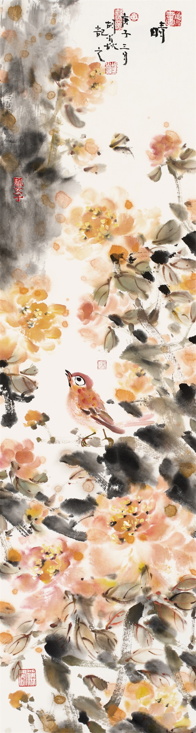 這次四張選的都是春的題材，鴨，鳥(niǎo)，魚(yú)都感受到了春的氣息，黃牡丹，紅牡丹，桃花，紫藤都是春天的花1.jpg
