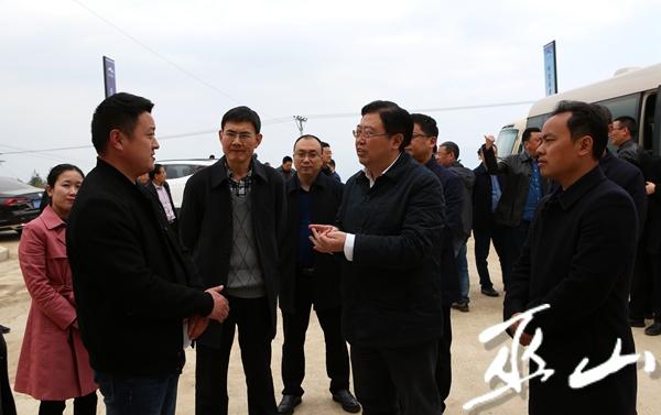 縣委書記李春奎督導哨路村脫貧攻堅工作。盧先慶攝.JPG