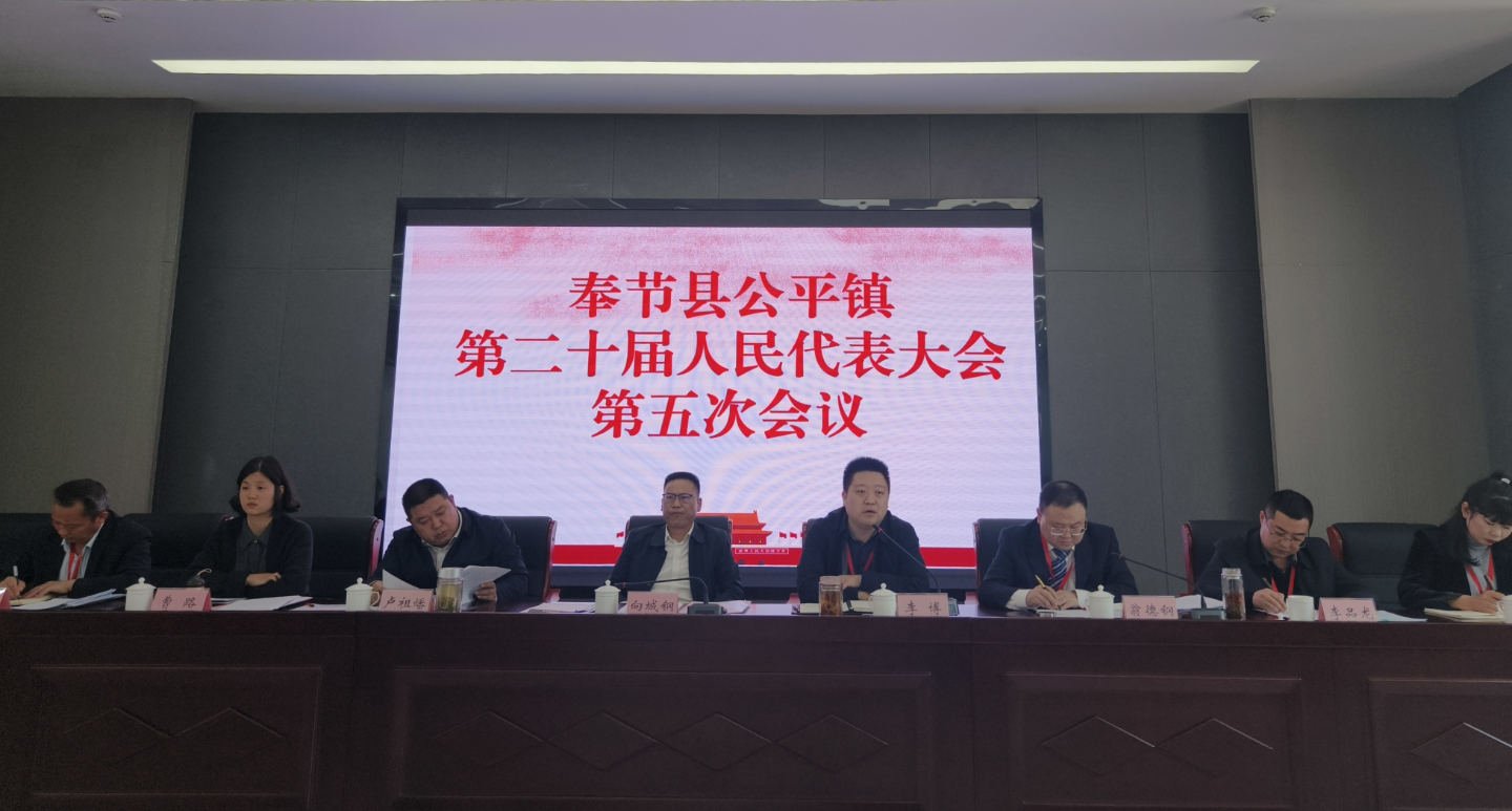 公平镇第二十届人民代表大会第五次会议胜利召开 县领导向城钢出席