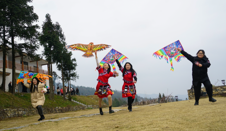 丁市镇举办风筝比赛庆三八妇女节