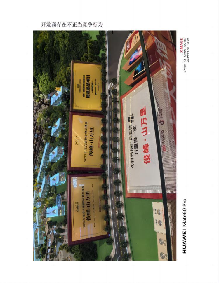 投诉重庆俊峰置业有限公司开发建设的项目:俊峰山万里(天启)在售楼