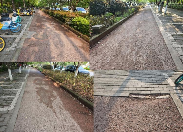 文轩路自行车道坑洼较多有安全隐患正文