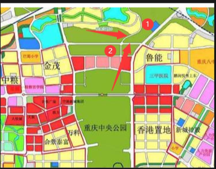 渝北中央公园北侧道路规划