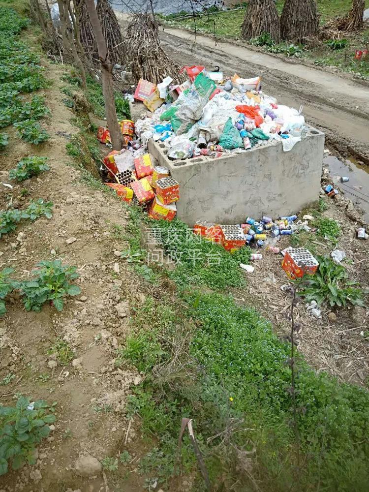 农村生活垃圾垃圾池堆积成山无人处理正文