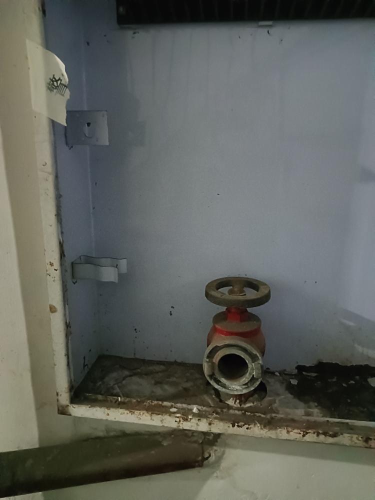 消火栓箱内无消防水带,无水枪,无接扣,无栓,无卡子