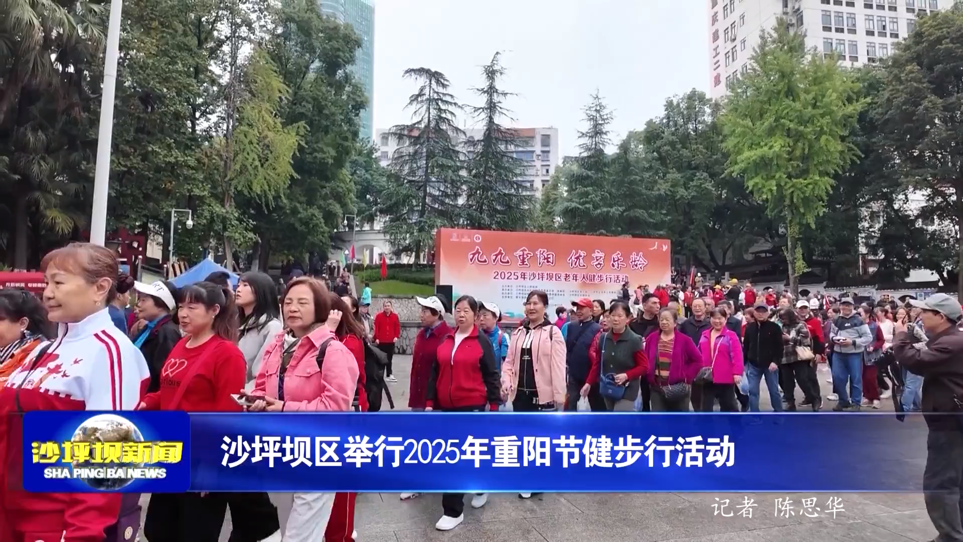 沙坪坝区举行2025年重阳节健步行活动