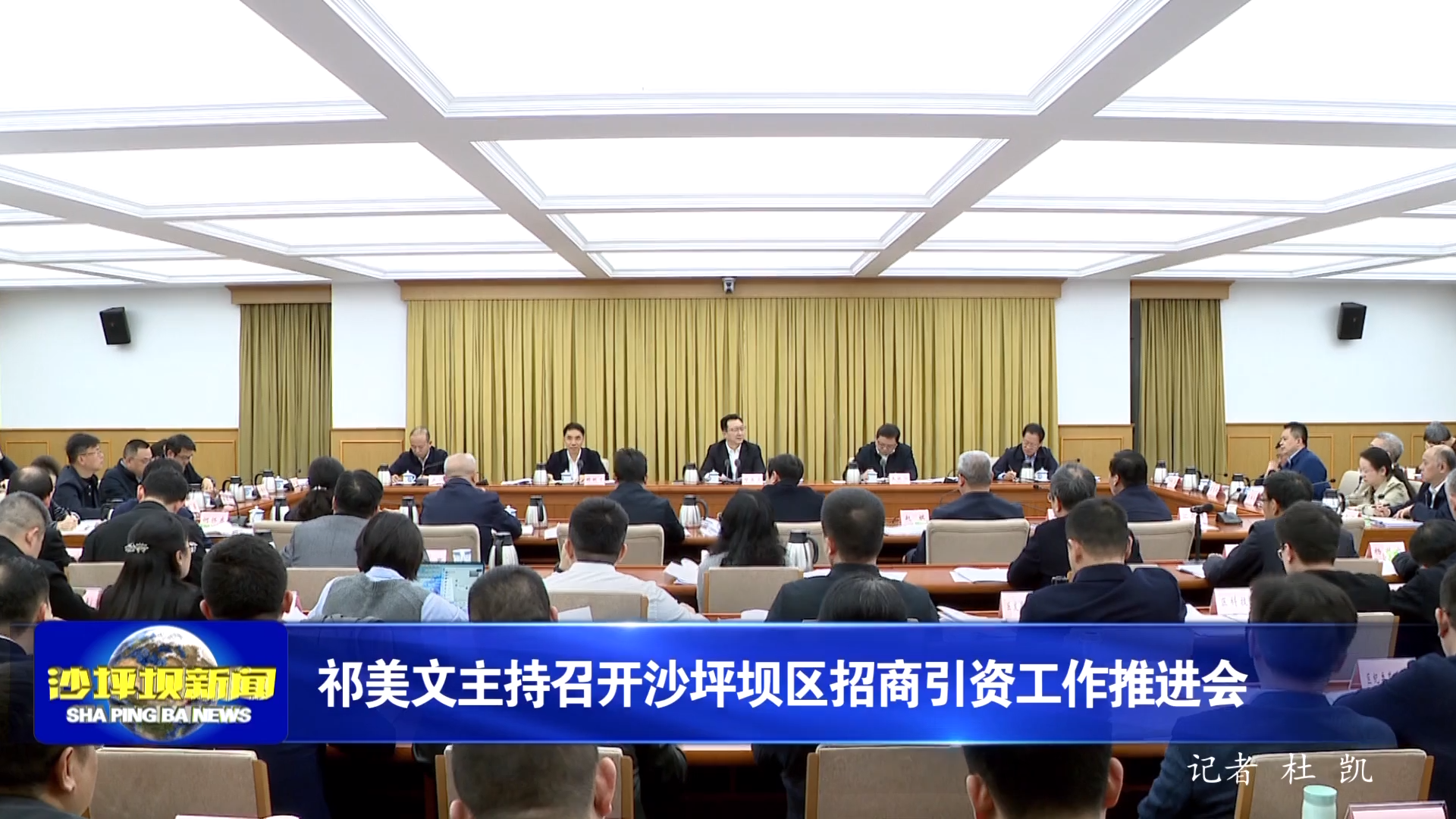 祁美文主持召开沙坪坝区招商引资工作推进会